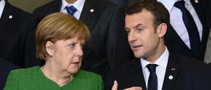Selbst der wichtigste Verbündete ist enttäuscht - Angela Merkel und Emmanuel Macron.