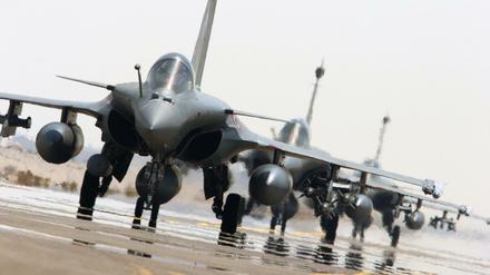 Französische Kampfjets sind im Kampf gegen den IS im Einsatz. 