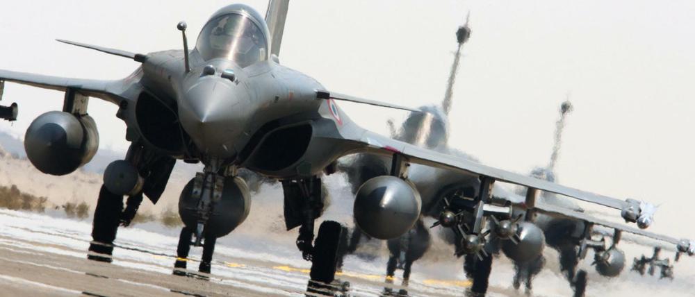 Französische Kampfjets sind im Kampf gegen den IS im Einsatz. 