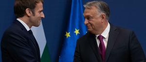 Frankreichs Staatschef Emmanuel Macron (links) und Ungarns Regierungschef Viktor Orbán.