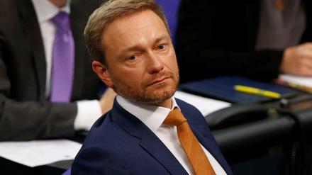 Geschafft: Christian Lindner am Dienstag im Bundestag.