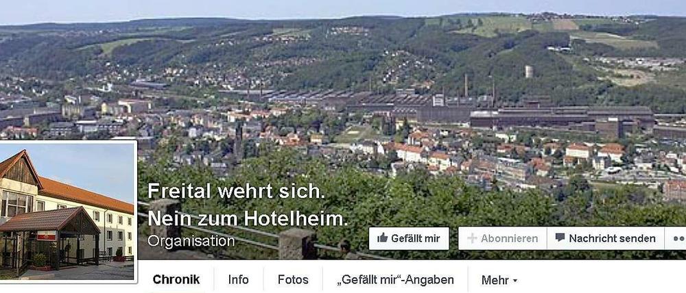 Anti-Flüchtlings-Initiative im sächsischen Freital auf Facebook