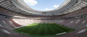 Blick ins Moskauer Luschnikistadion, wo das Finale der WM stattfinden soll.