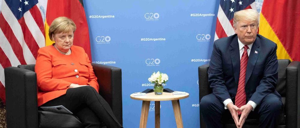 Angela Merkel und Donald Trump beim G20-Gipfeltreffen 2018 in Buenos Aires