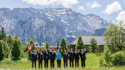 Das waren noch Zeiten: Angela Merkel 2015 beim G-7-Gipfel im bayerischen Elmau