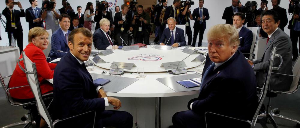 Die Vertreter der G-7-Staaten beim Gipfel in Biarritz.