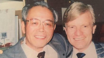 Radpioniere unter sich: Der 2002 verstorbene Shimano-Chef Shozo Shimano und Andries Gaastra