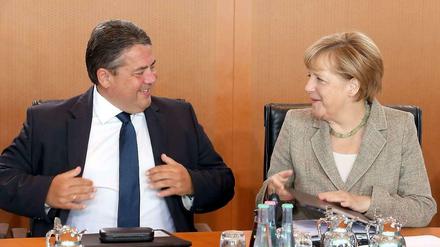 Sind sich sympathisch: SPD-Chef Sigmar Gabriel und Bundeskanzlerin Angela Merkel (CDU). 