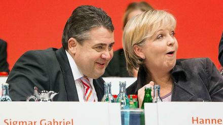 SPD-Chef Sigmar Gabriel neben NRW-Landeschefin Hannelore Kraft.
