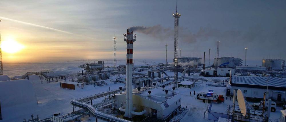 Gasförderanlage von Gazprom in Russland.