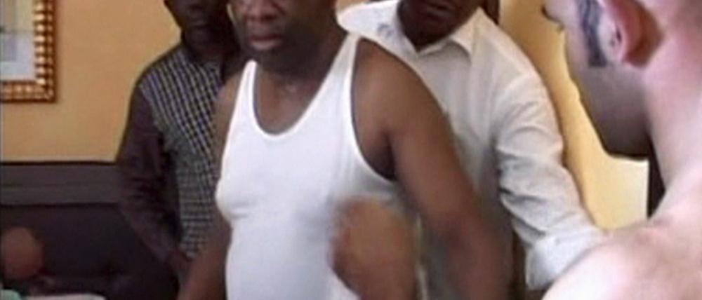 Abgang im Unterhemd: Laurent Gbagbo wurde festgenommen.