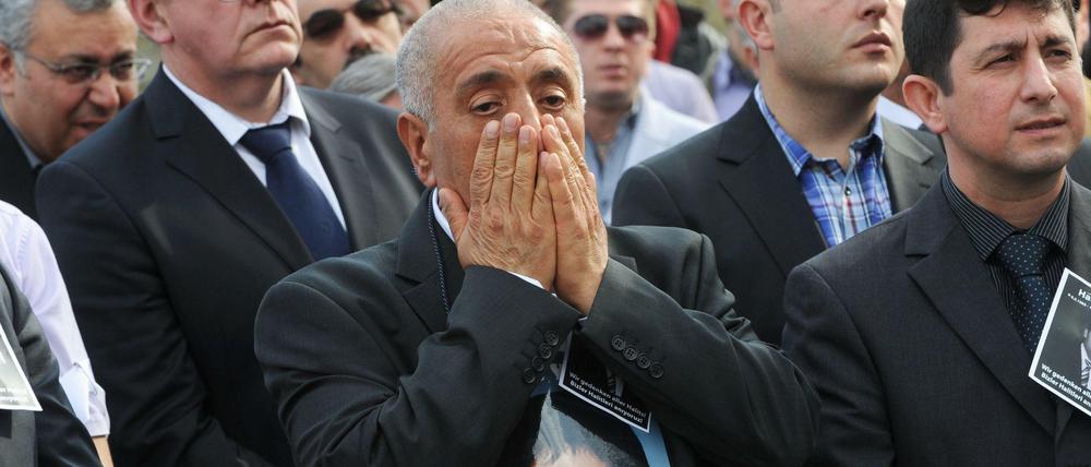 Ismail Yozgat, der Vater des Toten, auf einer Gedenkfeier Anfang April