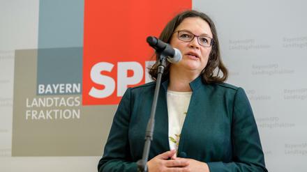 SPD-Chefin Andrea Nahles. 