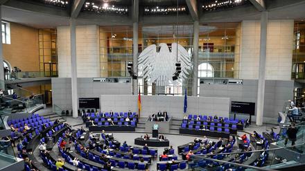 Angela Merkel bei ihrer letzten Regierungserklärung im Bundestag am Donnerstagmorgen.