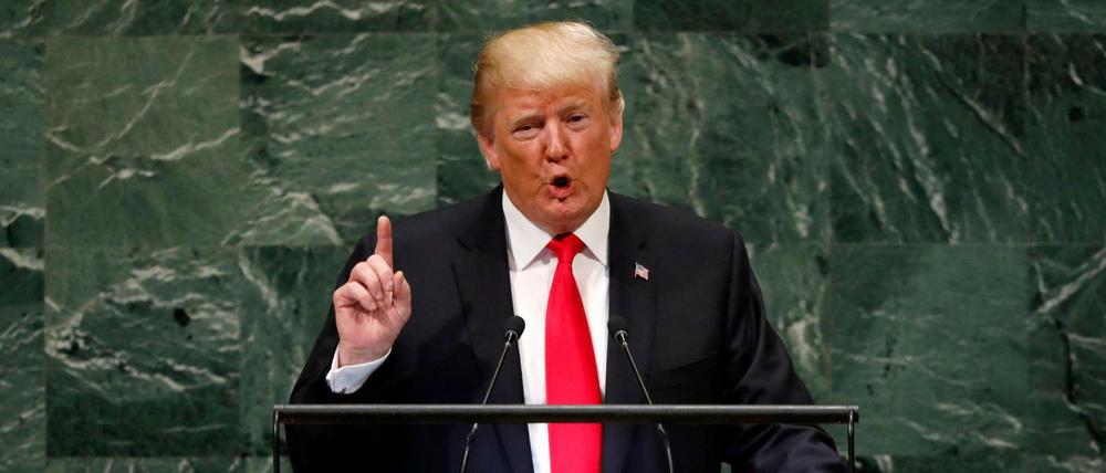 US-Präsident Donald Trump spricht vor der 73. Generalversammlung der Vereinten Nationen im UN-Hauptquartier in New York.