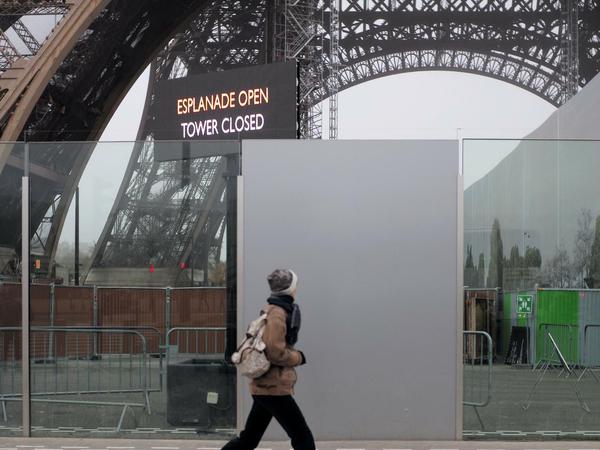 Generalstreik in Frankreich: Der Eiffelturm in Paris ist geschlossen.