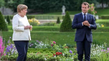 Treffen mit Sicherheitsabstand: Merkel empfängt das erste Mal seit dem Corona-Ausbruch einen ausländischen Staatschef.