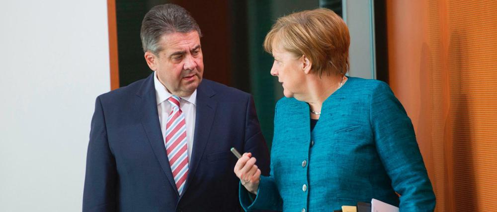 Bundeskanzlerin Angela Merkel und Außenminister Sigmar Gabriel.