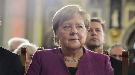 Bundeskanzlerin Angela Merkel (CDU) bei den Feierlichkeiten zum Tag der Deutschen Einheit.