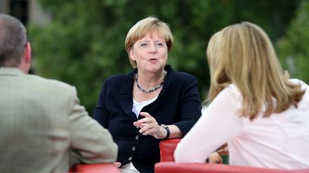 Bundeskanzlerin Angela Merkel äußerte sich im ARD-Sommerinterview auch zu einer möglichen weiteren Kanzlerkandidatur.