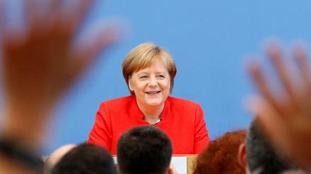 Gefragt. Bundeskanzlerin Angela Merkel am Freitag bei ihrer jährlichen Pressekonferenz.