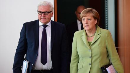 Bundeskanzlerin Angela Merkel und Bundesaußenminister Frank-Walter Steinmeier. 