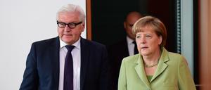 Bundeskanzlerin Angela Merkel und Bundesaußenminister Frank-Walter Steinmeier. 
