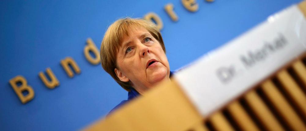 Angela Merkel bei ihrer Sommerpressekonferenz