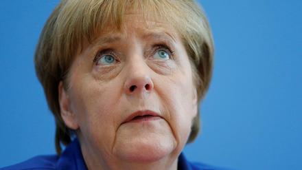 Angela Merkel am Donnerstag in der Bundespressekonferenz.