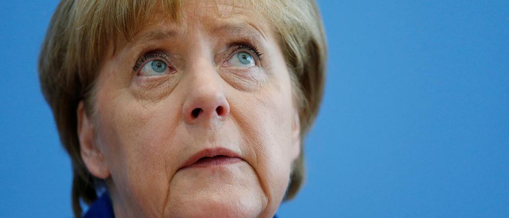 Angela Merkel am Donnerstag in der Bundespressekonferenz.