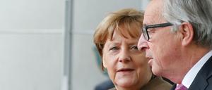 Bundeskanzlerin Angela Merkel (links) mit Jean-Claude Juncker, dem Chef der EU-Kommission 