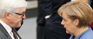 Angela Merkel und Frank-Walter Steinmeier. 