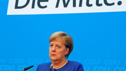 Angela Merkel nach der CDU-Klausur.
