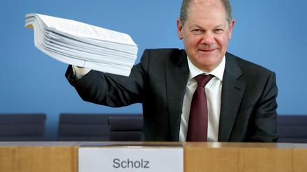 Finanzminister Olaf Scholz. Der mit dem "Wumms". 