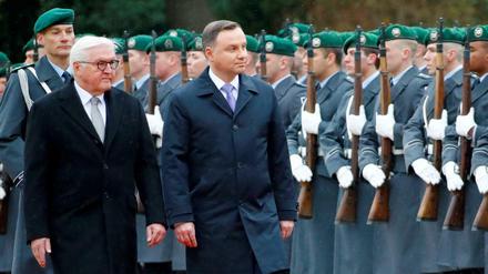 Bundespräsident Frank-Walter Steinmeier and Polens Präsident Andrzej Duda. 
