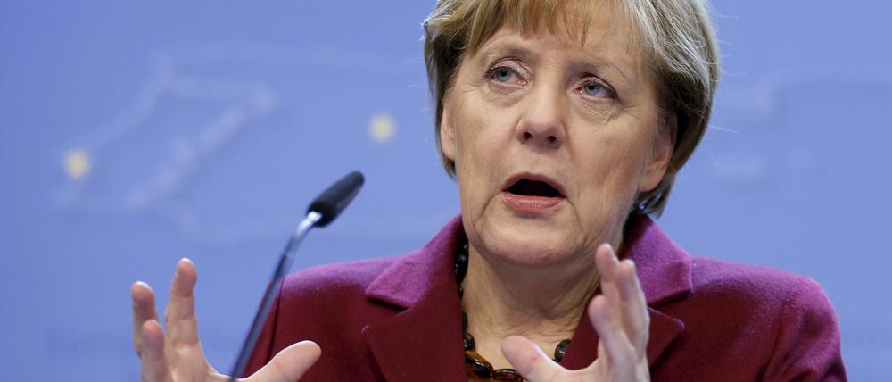 Kanzlerin Angela Merkel beim EU-Gipfel in Brüssel.