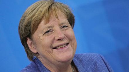 Angela Merkel freut sich.