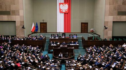Sitzung des polnischen Parlaments 