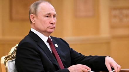 Wladimir Putin, Präsident von Russland, beim Treffen am Rande des Gipfels der Anrainerstaaten des Kaspischen Meeres