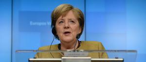 Nach einer langen Gipfelnacht. Bundeskanzlerin Angela Merkel am Freitag in Brüssel.