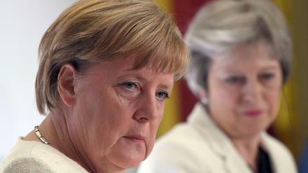 Bundeskanzlerin Angela Merkel und Großbritanniens Premierministerin Theresa May. 