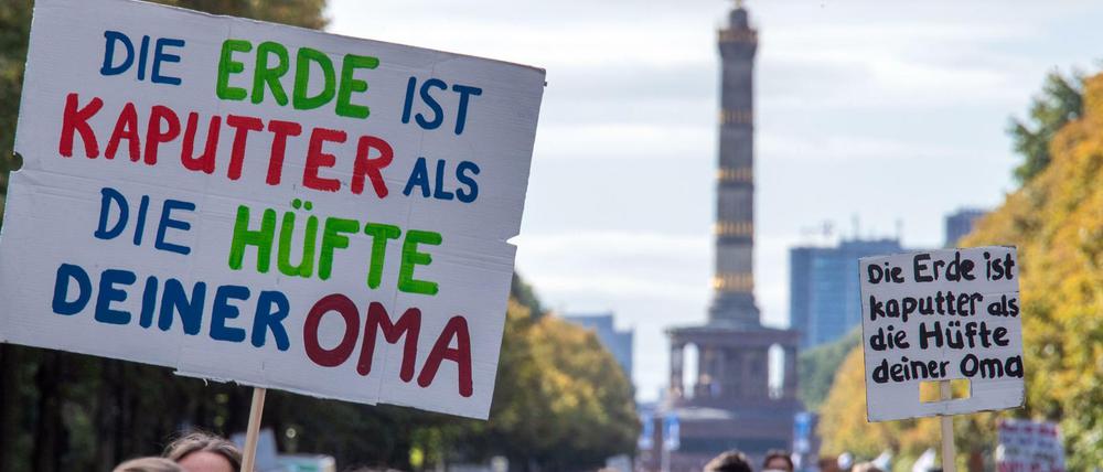 Demonstration für mehr Klimaschutz in Berlin 