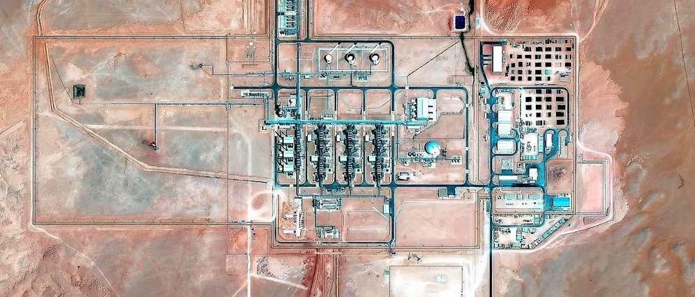 Diese Satellitenaufnahme zeigt die Gasanlage im algerischen In Amenas.