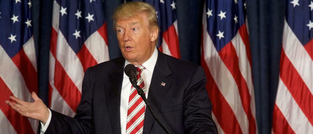 US-Präsidentschaftskandidat Donald Trump äußerte sich am Donnerstag zu seinen Militärplänen im Falle eines Wahlsieges.  