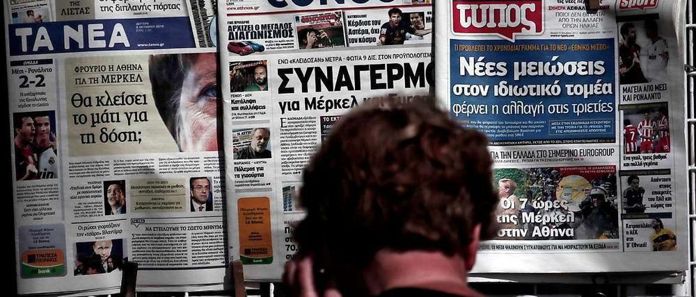 Die griechischen Medien bewerteten Merkels Besuch in Athen positiv. 