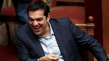 Der griechische Ministerpräsident Alexis Tsipras während der Parlamentsdebatte über das zweite Reformpaket