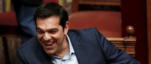 Der griechische Ministerpräsident Alexis Tsipras während der Parlamentsdebatte über das zweite Reformpaket