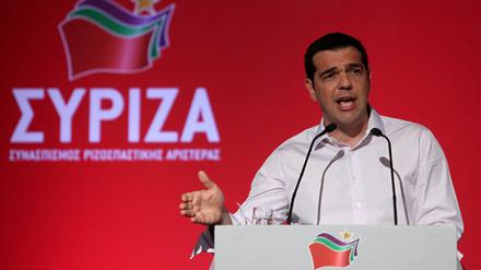 Der griechische Regierungschef Alexis Tsipras bei einem Parteitreffen von Syriza