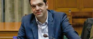 Der griechische Regierungschef Alexis Tsipras bei einer Kabinettssitzung am Samstag in Athen.