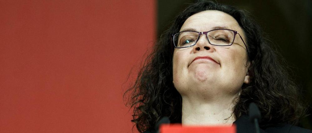 Die SPD-Parteivorsitzende Andrea Nahles 